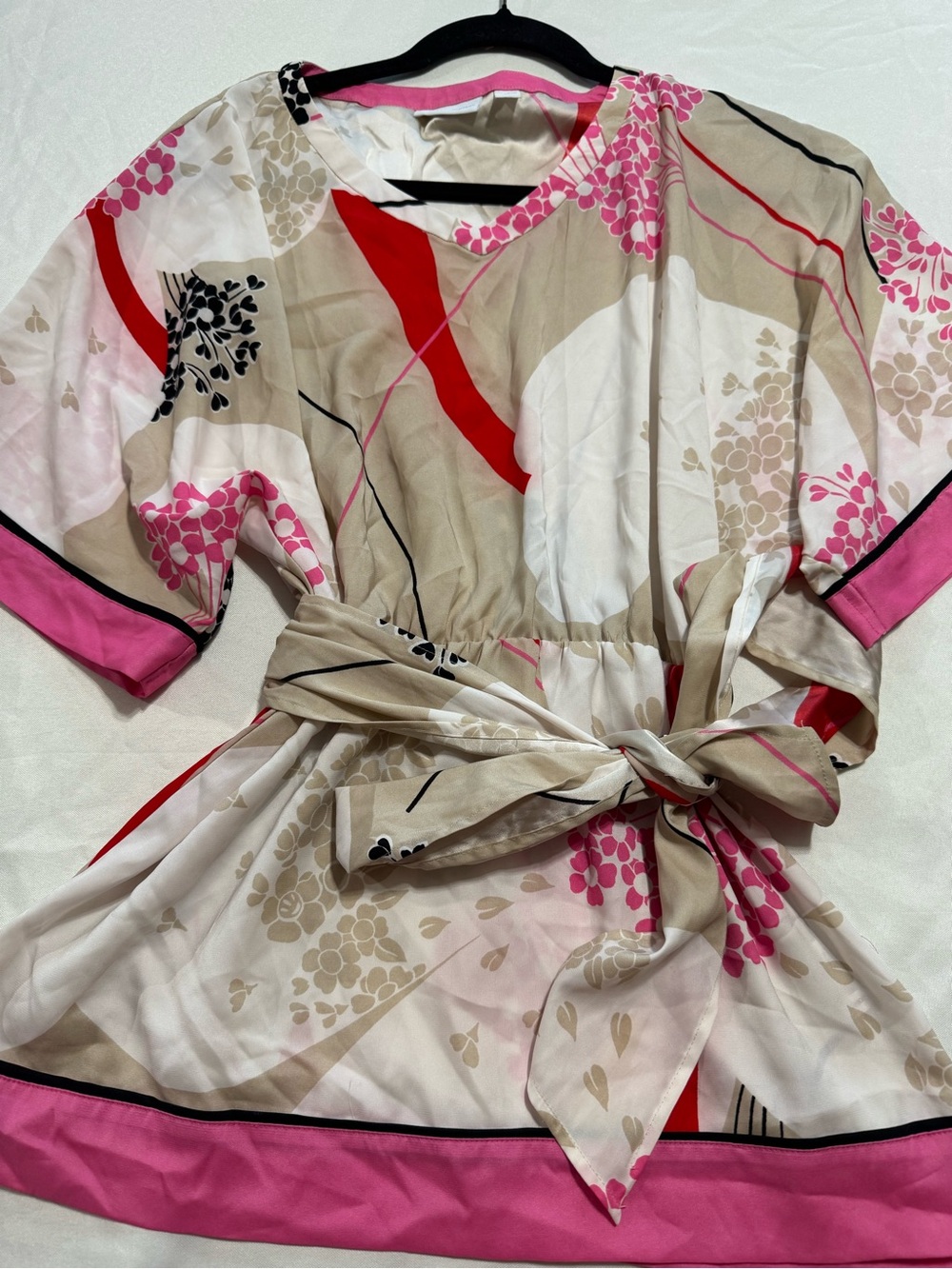 Coquette Romantic Soft Girl Floral Tie Waist Blouse Flowy Y2K Top